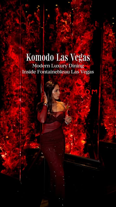 Instagram post by @swetta24 for Las Vegas Tips. Caption reads: An evening at @komodolv is the definition of....