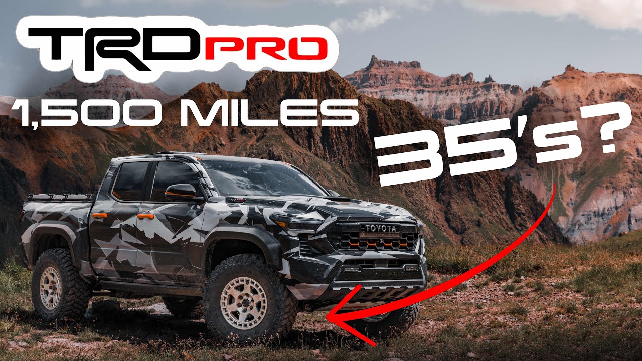 YouTube post by @TalonSei for C4 Fabrication. Caption reads: 4th Gen TRD Pro Tacoma! | Mods - Fitting 35s -....