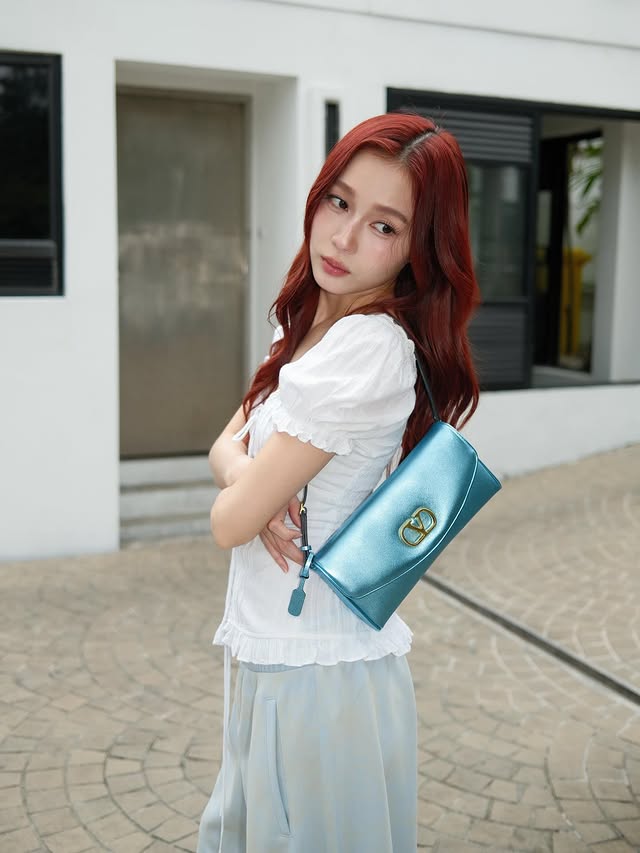 Instagram post by @loverrukk for Valentino. Caption reads: In my blue....