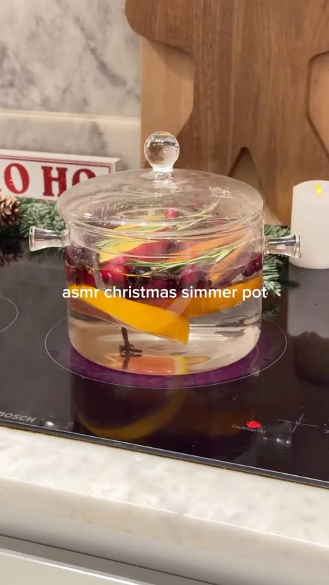 Instagram post by @galiciagordon for Waterdrop Filter. Caption reads: asmr christmas simmer pot ft. @waterdropfilter A2....