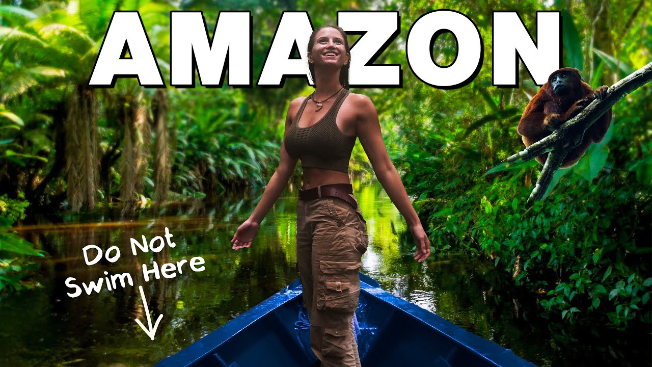 YouTube post by @LexieLimitless for LATAM Airlines. Caption reads: I Explored the AMAZON RAINFOREST for 100 Hours.