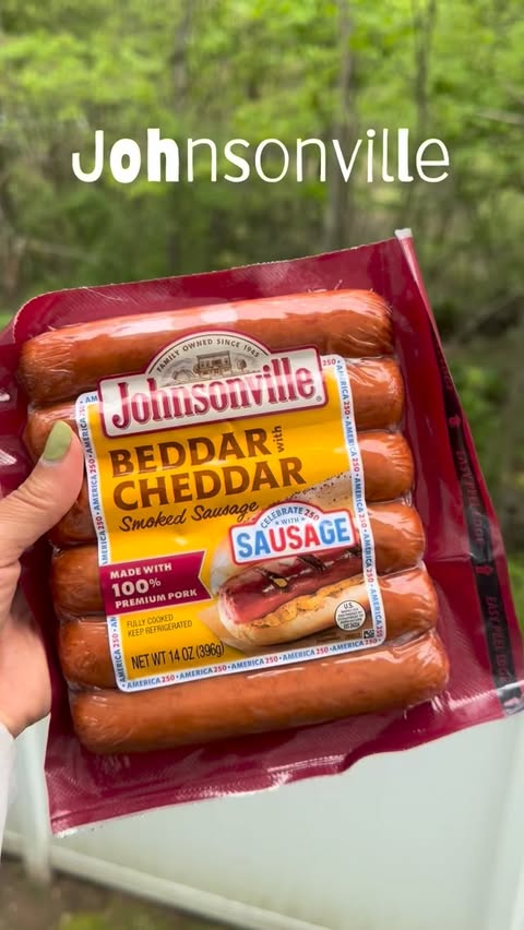 Instagram post by @franbeautylife for Johnsonville. Caption reads: Okay wait… Johnsonville really mixed Dr Pepper....
