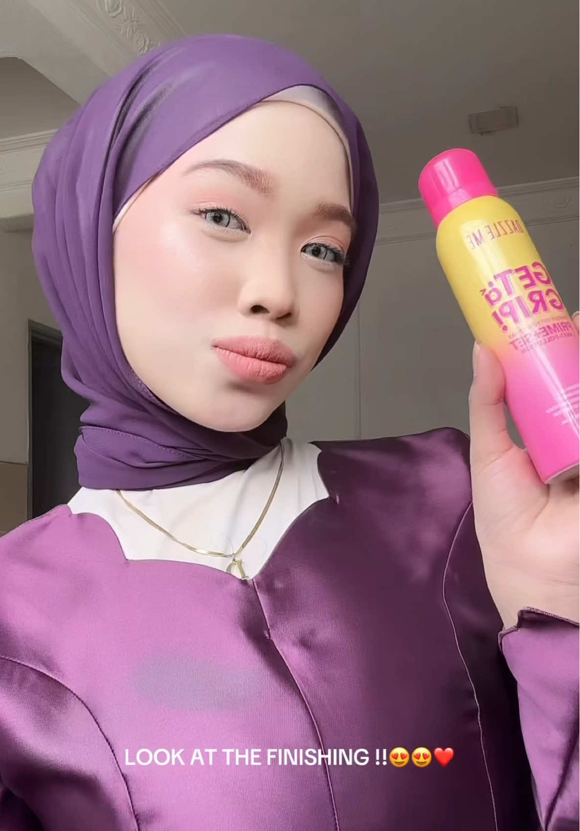 TikTok post by @ninanasaa for DAZZLE ME Malaysia. Caption reads: [...] #DazzleMe #BaseRoutine #SoftGlam @DAZZLE ME....
