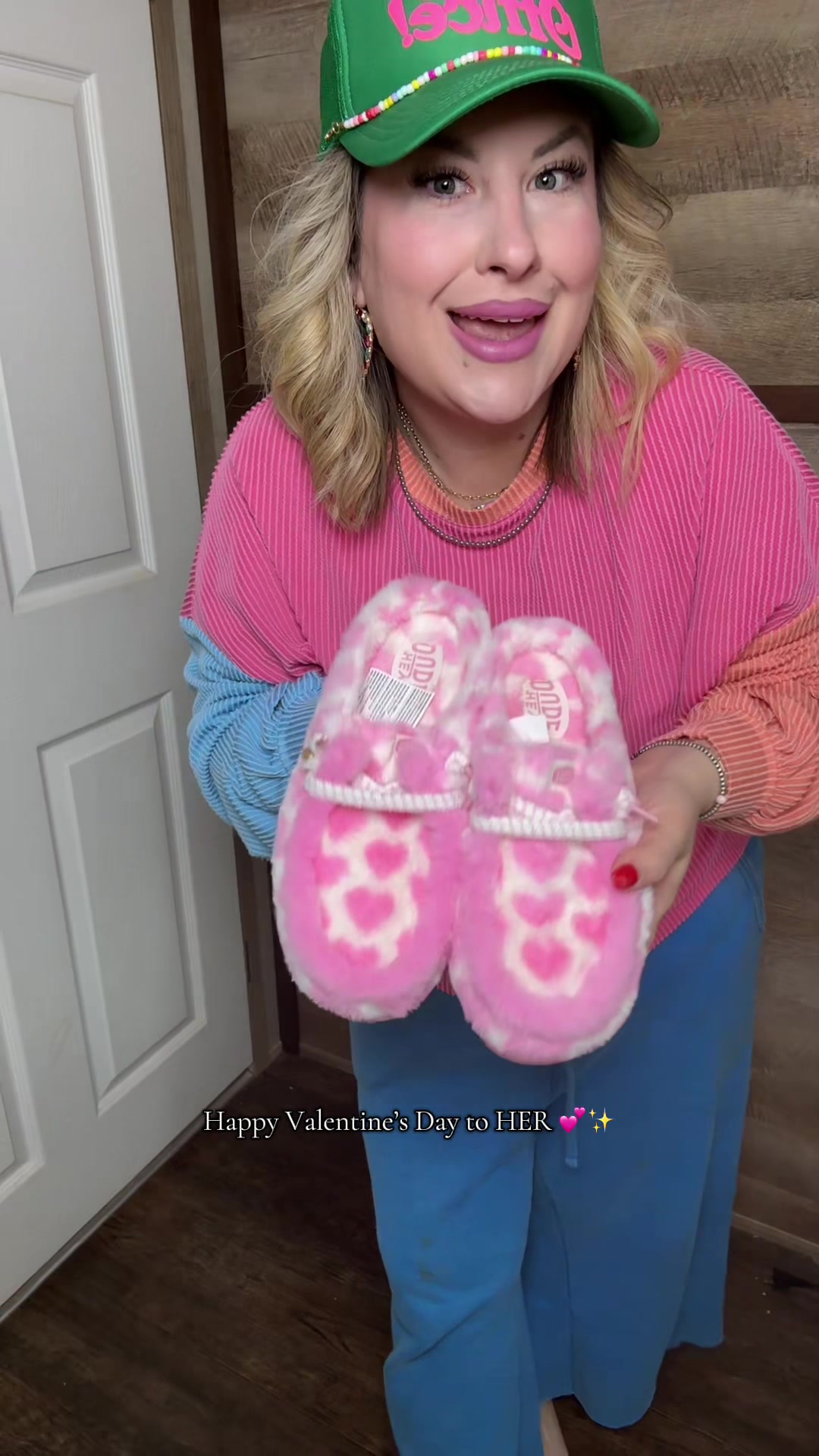 TikTok post by @whitneymendel for HEYDUDE shoes. Caption reads: [...] perfect Valentines Day Gift…@HeyDude....