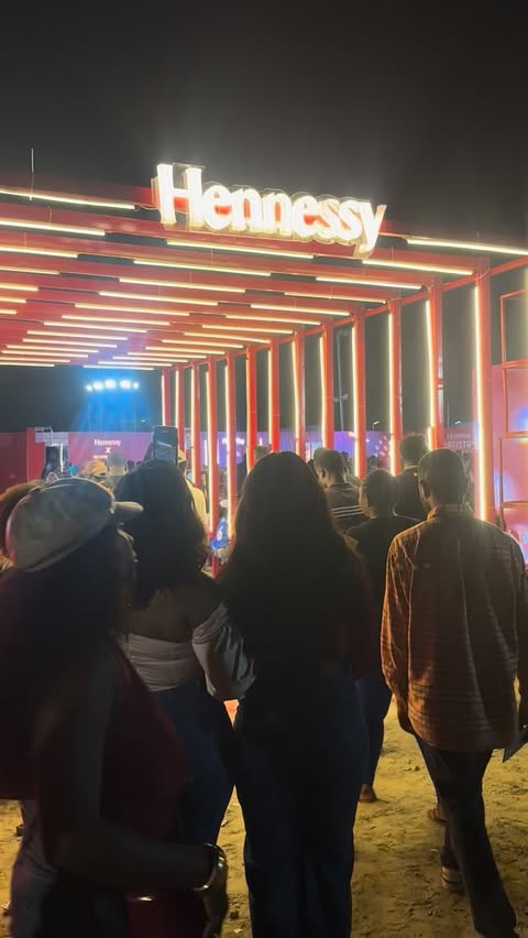 Instagram post by @davinaotogie for Hennessy. Caption reads: The other night with @hennessy 
Made quite an....