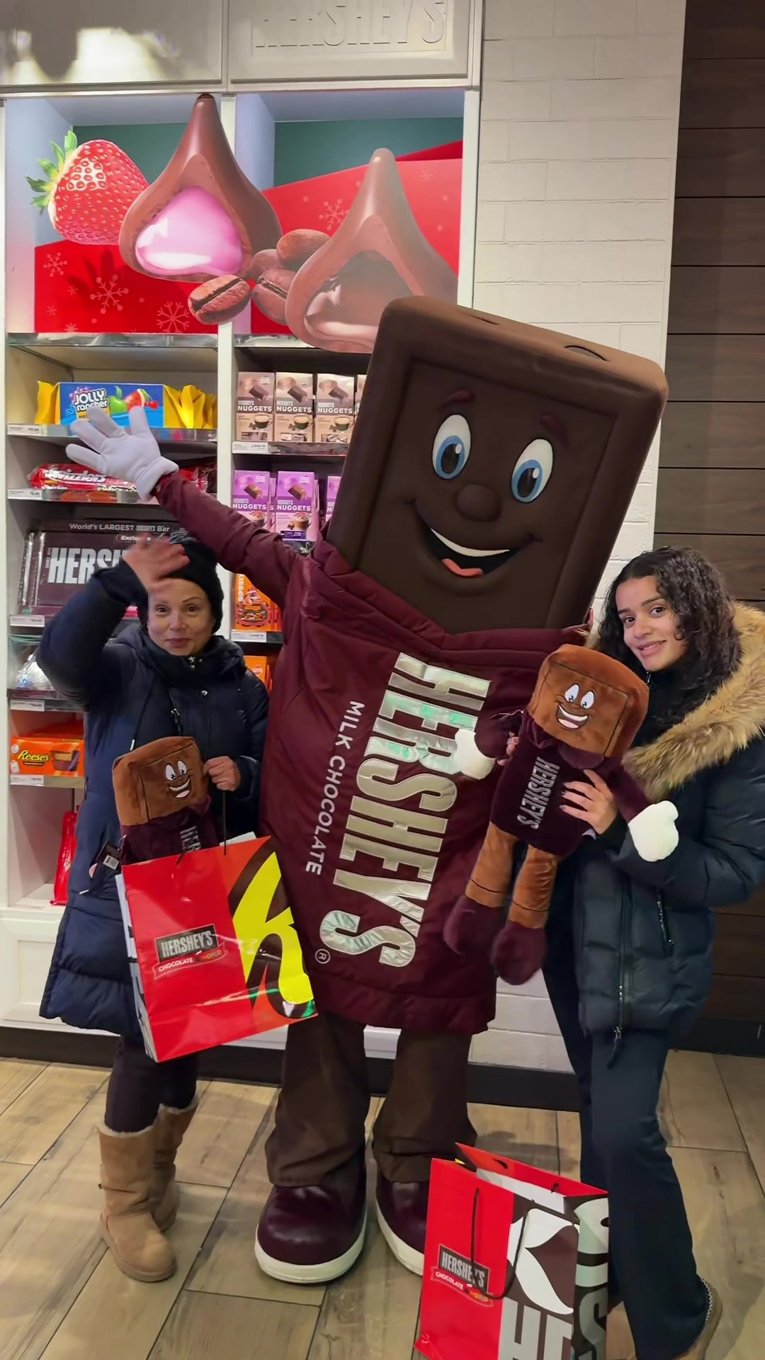 TikTok post by @mickmicknyc for Hersheyland. Caption reads: Limited edition Dubai Hershey chocolate launched....