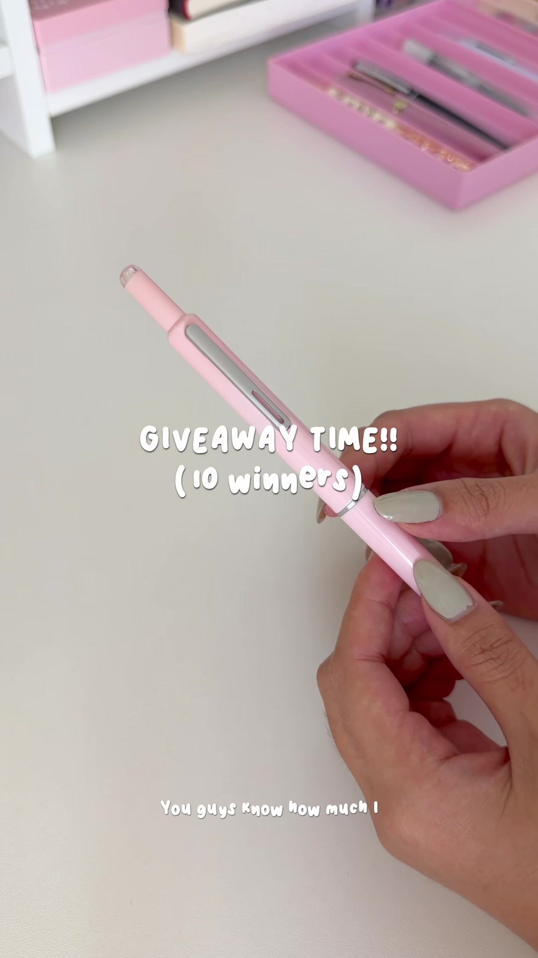 TikTok post by @stationeryous for Writech. Caption reads: 🎀 GIVEAWAY TIME! 🎀 @WRITECH and i are giving....