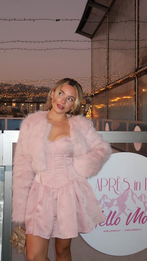 Instagram post by @chloetessmiller for Hello Molly. Caption reads: [...] for the first time (& in LA?!) 🎀❄️⛸️....