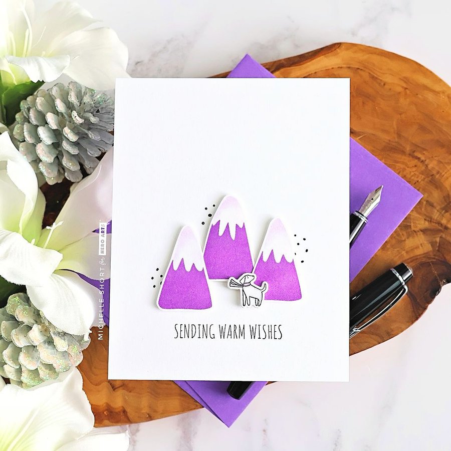 Instagram post by @thecardgrotto for Hero Arts. Caption reads: [...] STAMPtember! Today’s collab is with....