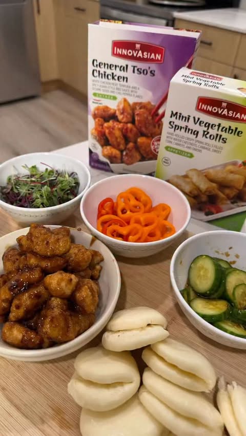 Instagram post by @home_with_hart for InnovAsian Cuisine. Caption reads: Prepping for the 🏀 game with @eatinnovasian ! I....