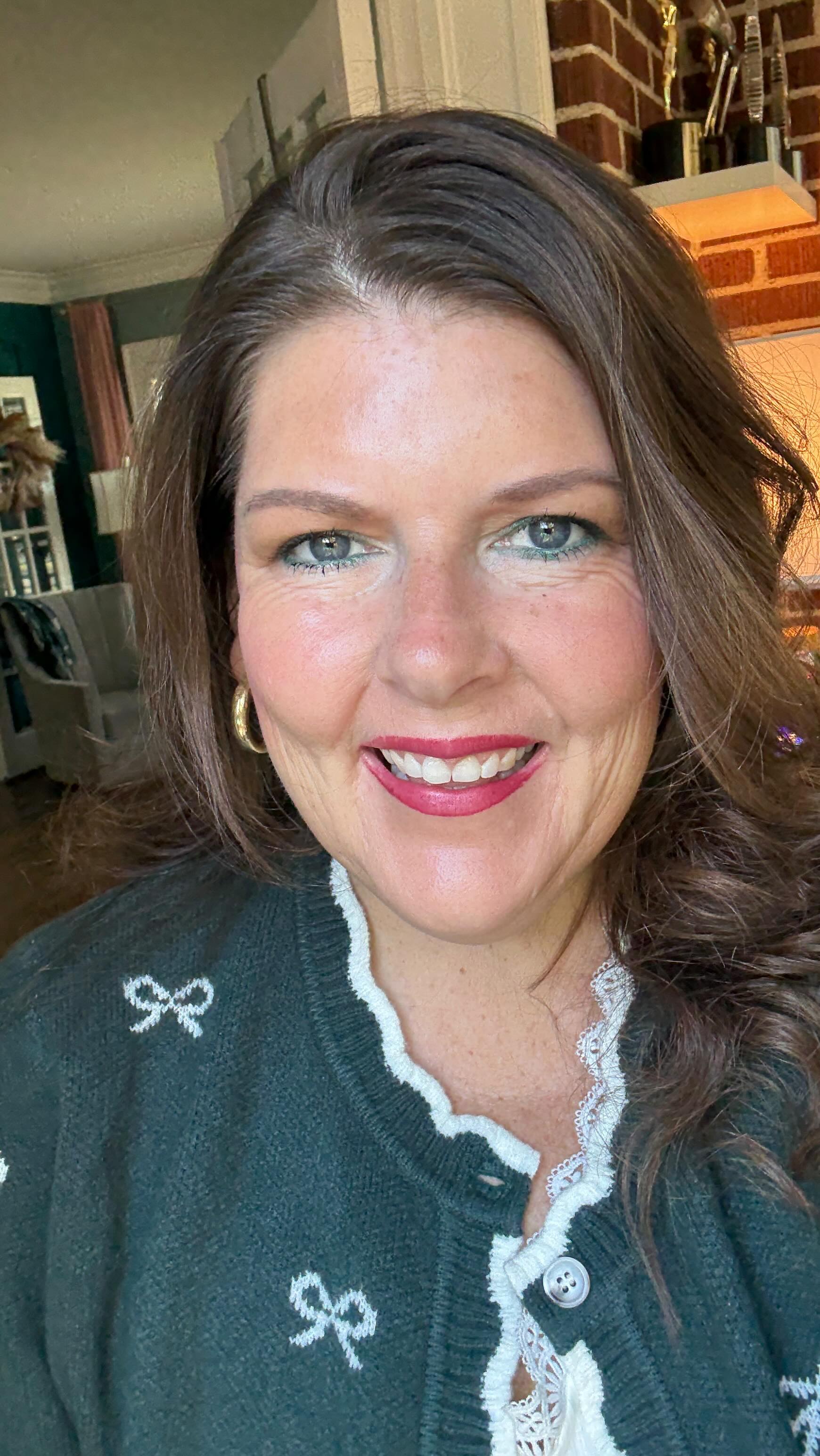 Instagram post by @pots_pans_priscilla for BloomChic. Caption reads: Are you ready for the holiday season? This sweater....