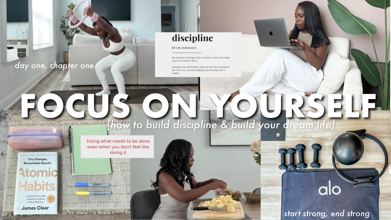 YouTube post by @janet.ndomahina for ClassPass. Caption reads: How to build discipline, work on yourself, start....