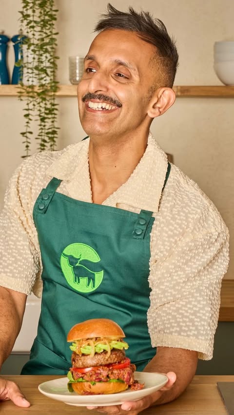 Instagram post by @doctoramirkhan for Beyond Meat. Caption reads: [...] onto your plate. I’ve teamed up with....