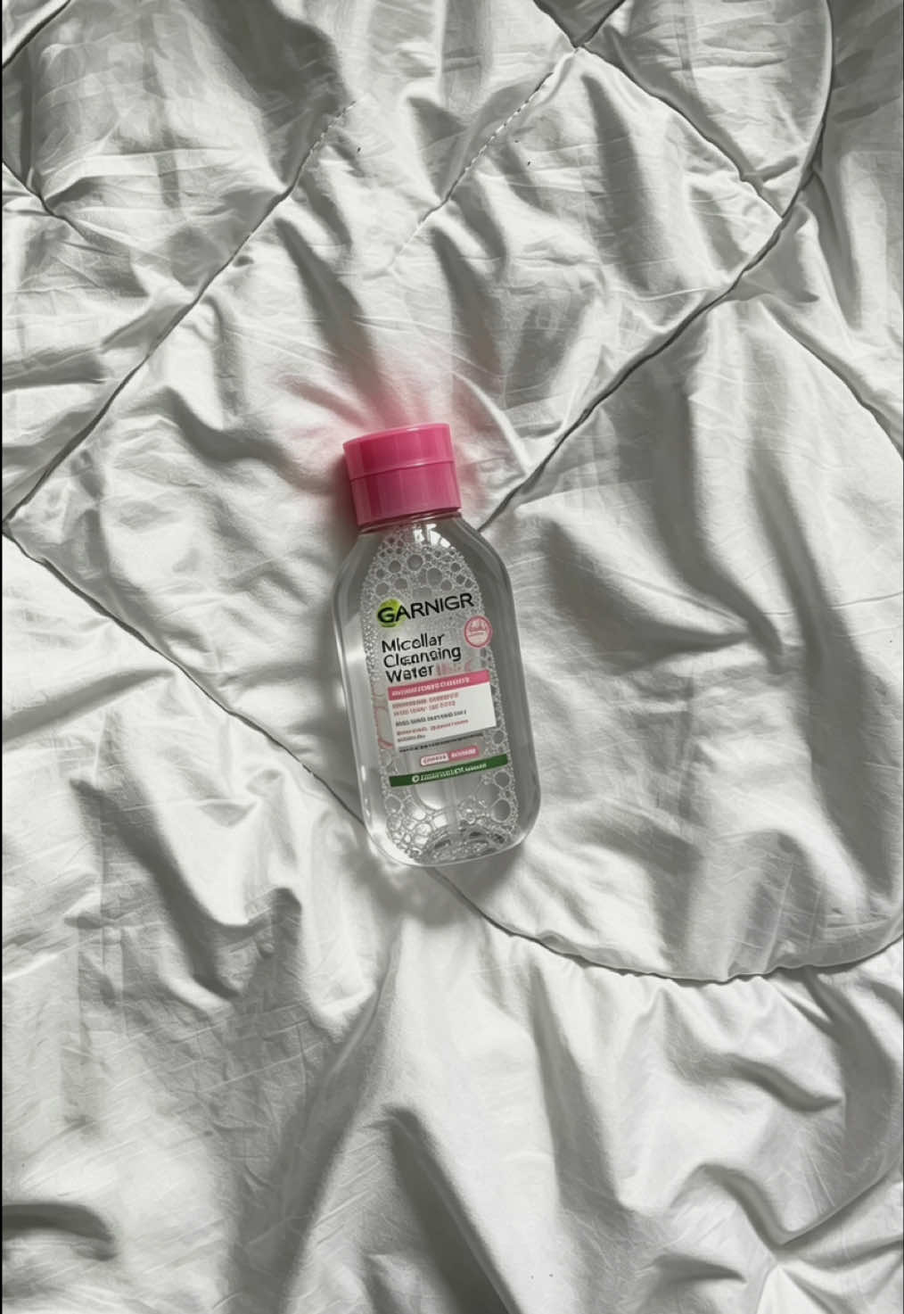 TikTok post by @yssazaa for Garnier Philippines. Caption reads: — the best way to remove your makeup if your....