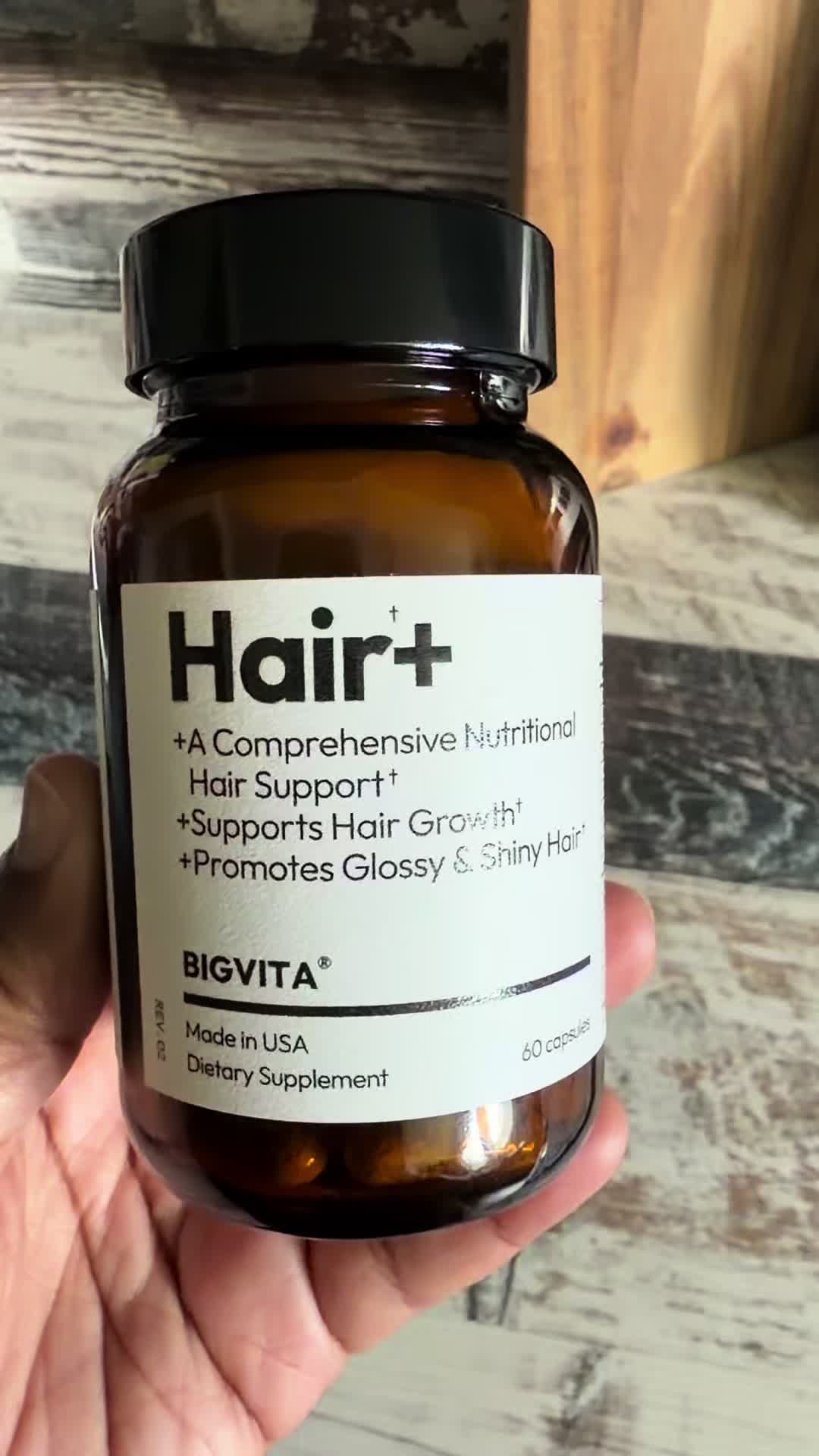 TikTok post by @tinanickson3 for BIGVITA. Caption reads: Healthy Hair Growth!! @BIGVITA - Health....