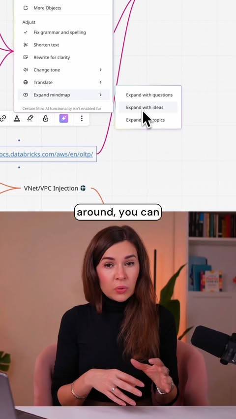 Instagram post by @viktoria.semaan for Miro. Caption reads: [...] watching into active learning using @mirohq....