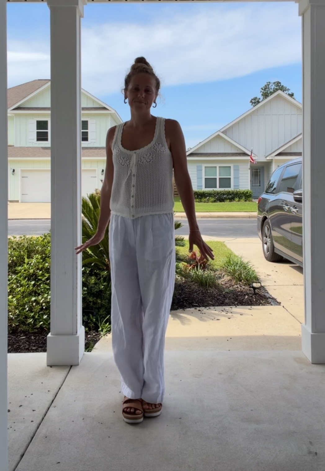 TikTok post by @healthywithlexie for Pact. Caption reads: [...] & this top is tooooo cute! @Old Navy @Pact....