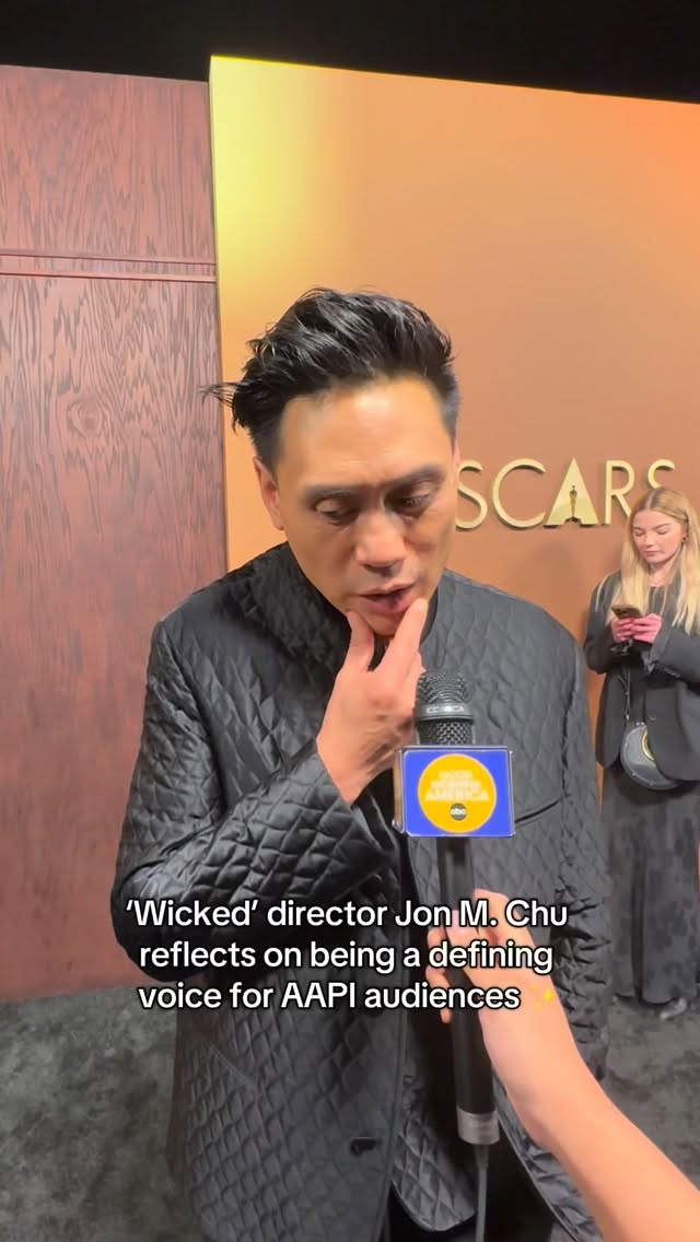 Instagram post by @jonmchu for Good Morning America. Caption reads: @wickedmovie director @jonmchu reflects on being a....