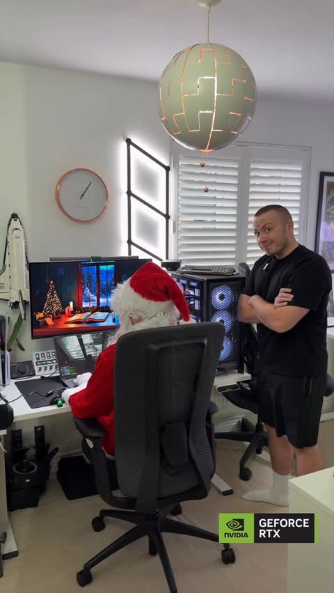 Instagram post by @aorus_uk for NVIDIA GeForce. Caption reads: [...] with an AMD Ryzen AI 7 and an NVIDIA GeForce....