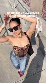 Instagram post by @mytrran for AG Jeans. Caption reads: [...] color🙈)

also wearing barrel jeans by....