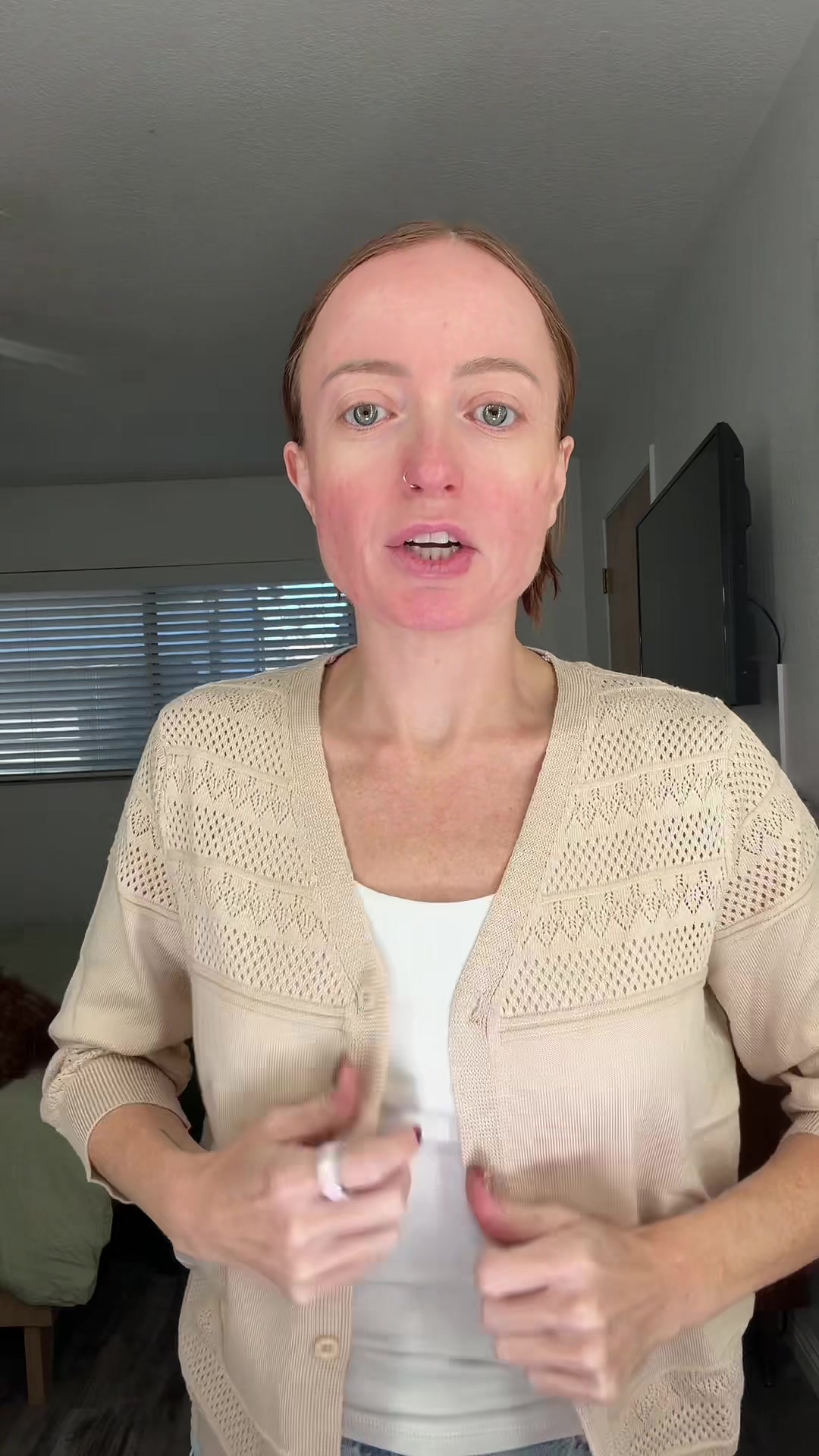 TikTok post by @justsaracherry for Grace Karin US Shop. Caption reads: @Grace Karin this is going in my work cardigan....