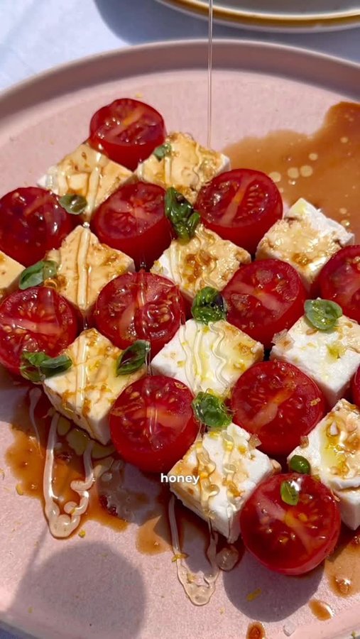 Instagram post by @foodie_lilly for Aldi UK. Caption reads: Feta & tomato checkerboard - my idea of Summer on....