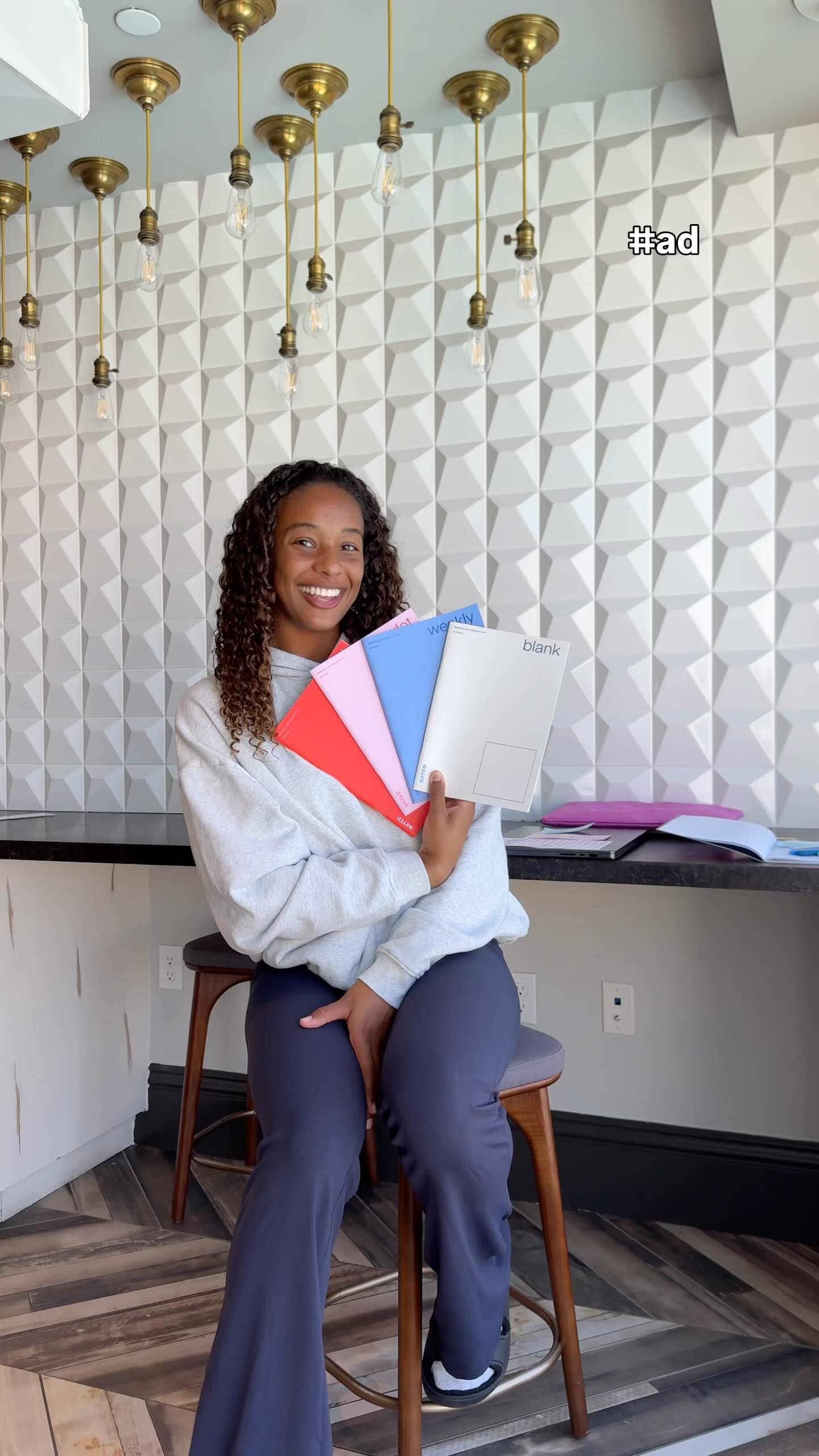 Instagram post by @theresamayanja for Post-it. Caption reads: #ad This Noted by Post-it® line is a decorative....