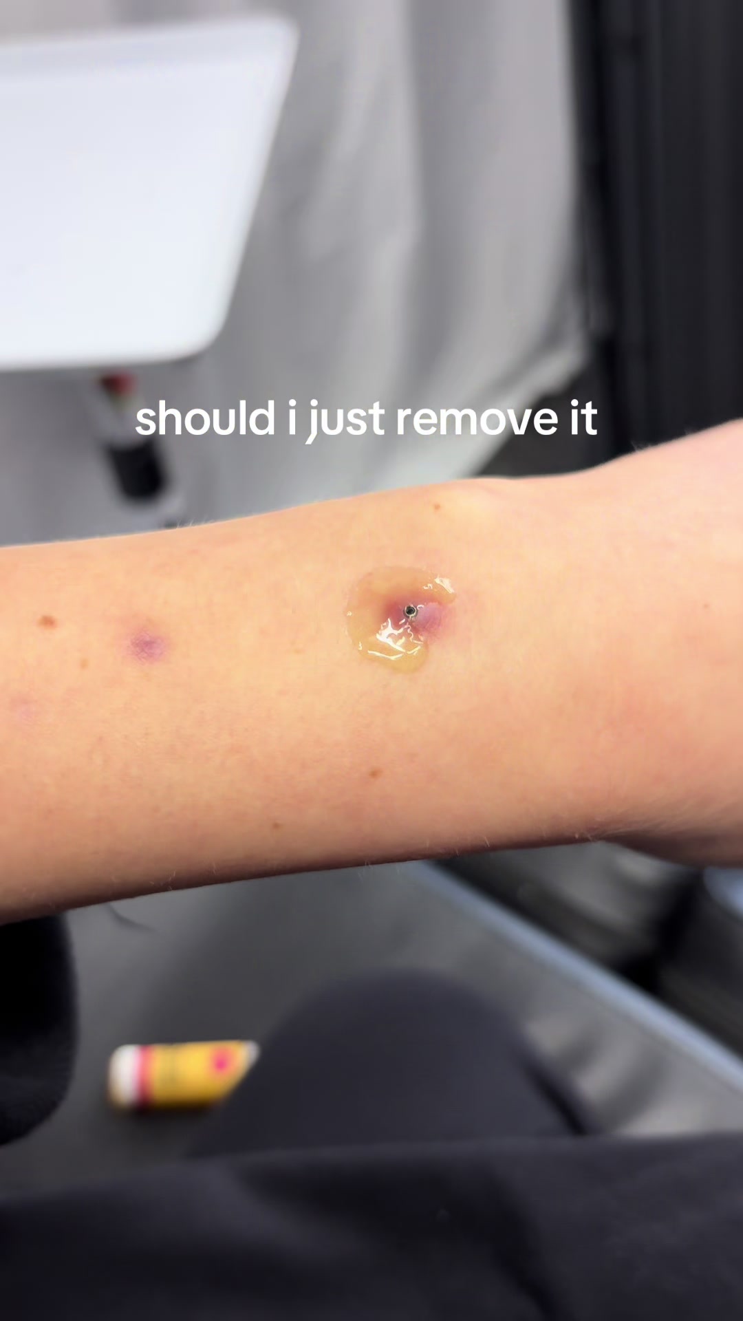 TikTok post by @bibibodypiercing for Base Laboratories. Caption reads: [...] supposed to be a play piercing… @Base....