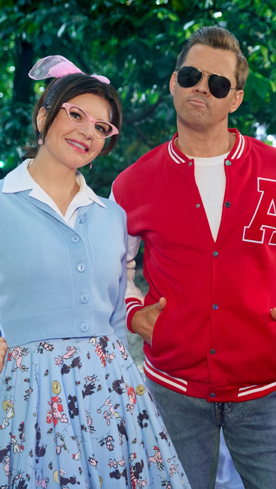 Instagram post by @andrewrannells for Roku. Caption reads: Tricks *and* treats! 🎃 The Great American Baking....