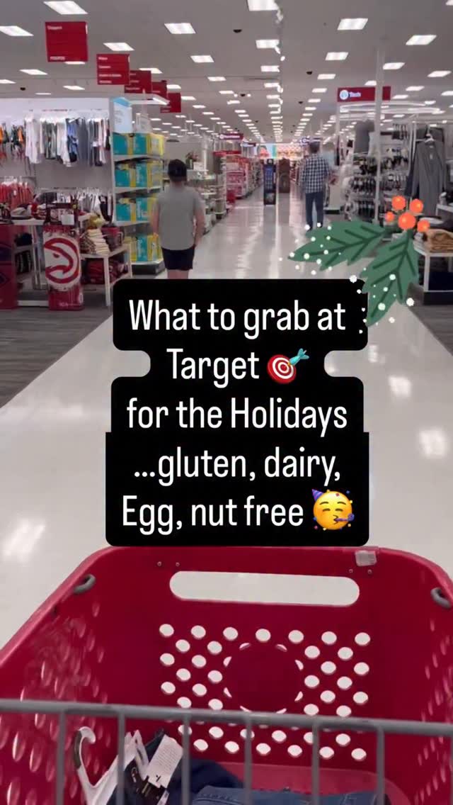 Instagram post by @makeitallergyfree for MadeGood. Caption reads: Allergy-friendly holiday finds from Target that....
