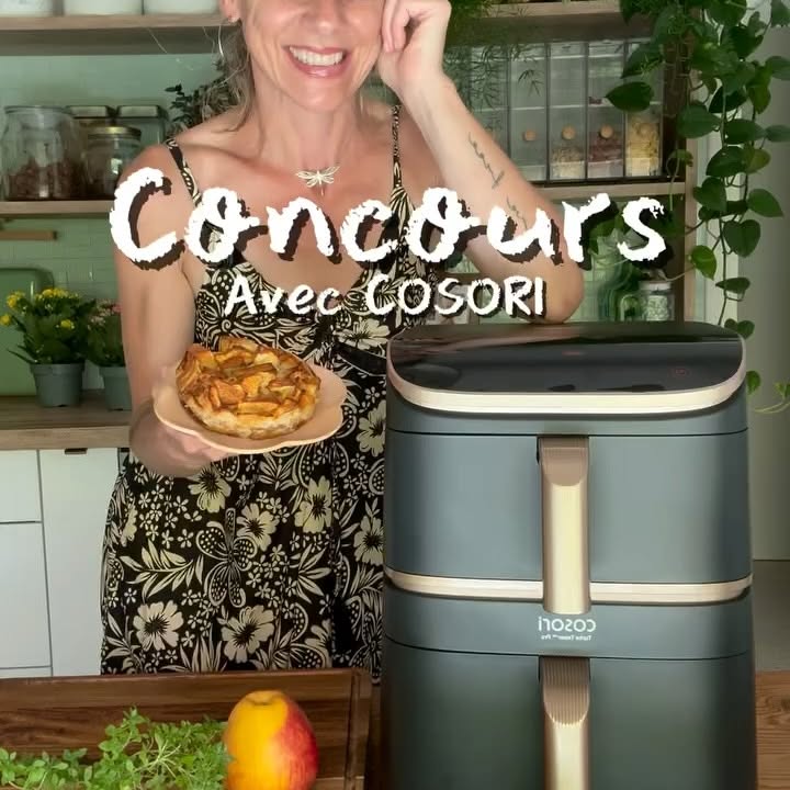 Instagram post by @elisabeth_loncke for COSORI. Caption reads: 🫶CONCOURS AIRFRYER 🫶
{Tentez de remporter le....