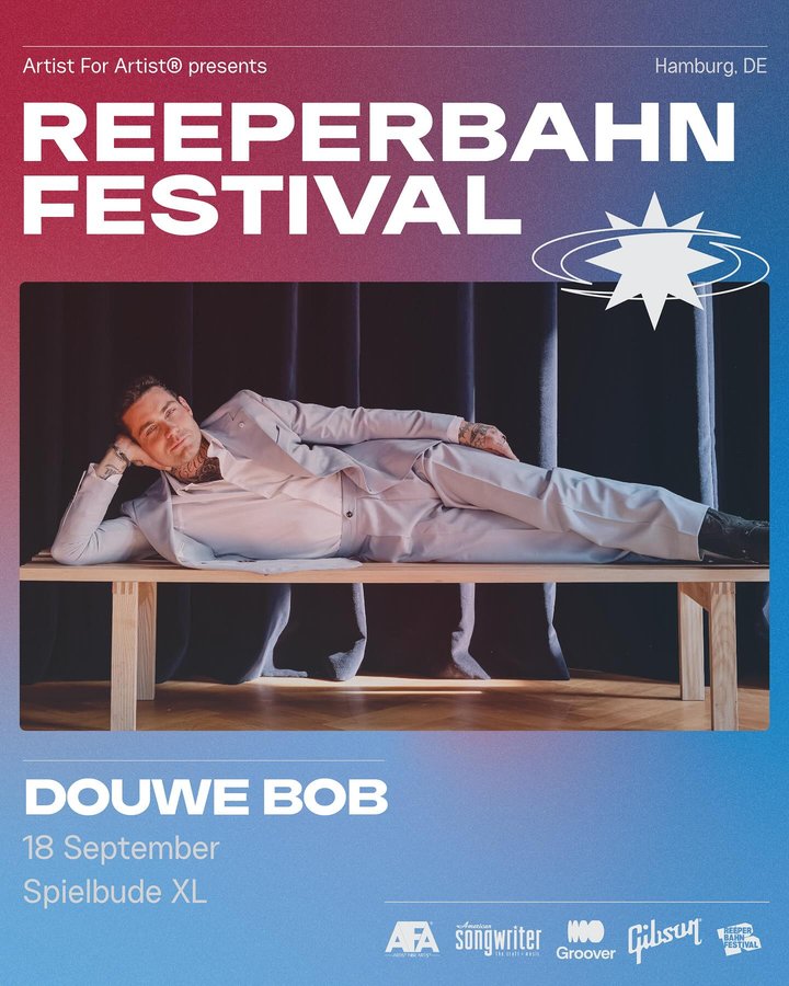 Instagram post by @thesherlocks for Gibson. Caption reads: [...] on the Reeperbahn, in partnership with....