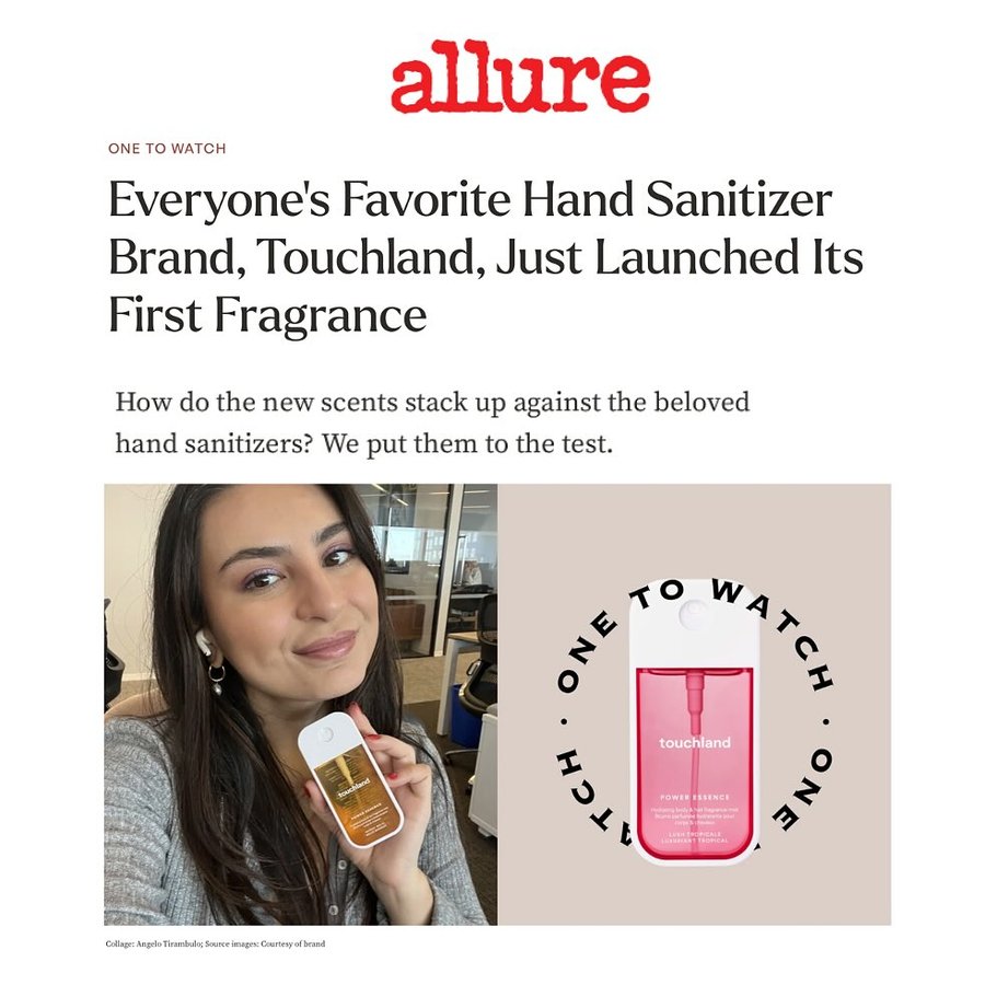 Instagram post by @andrealisbona for Allure. Caption reads: [...] an incredible honor to be selected as....