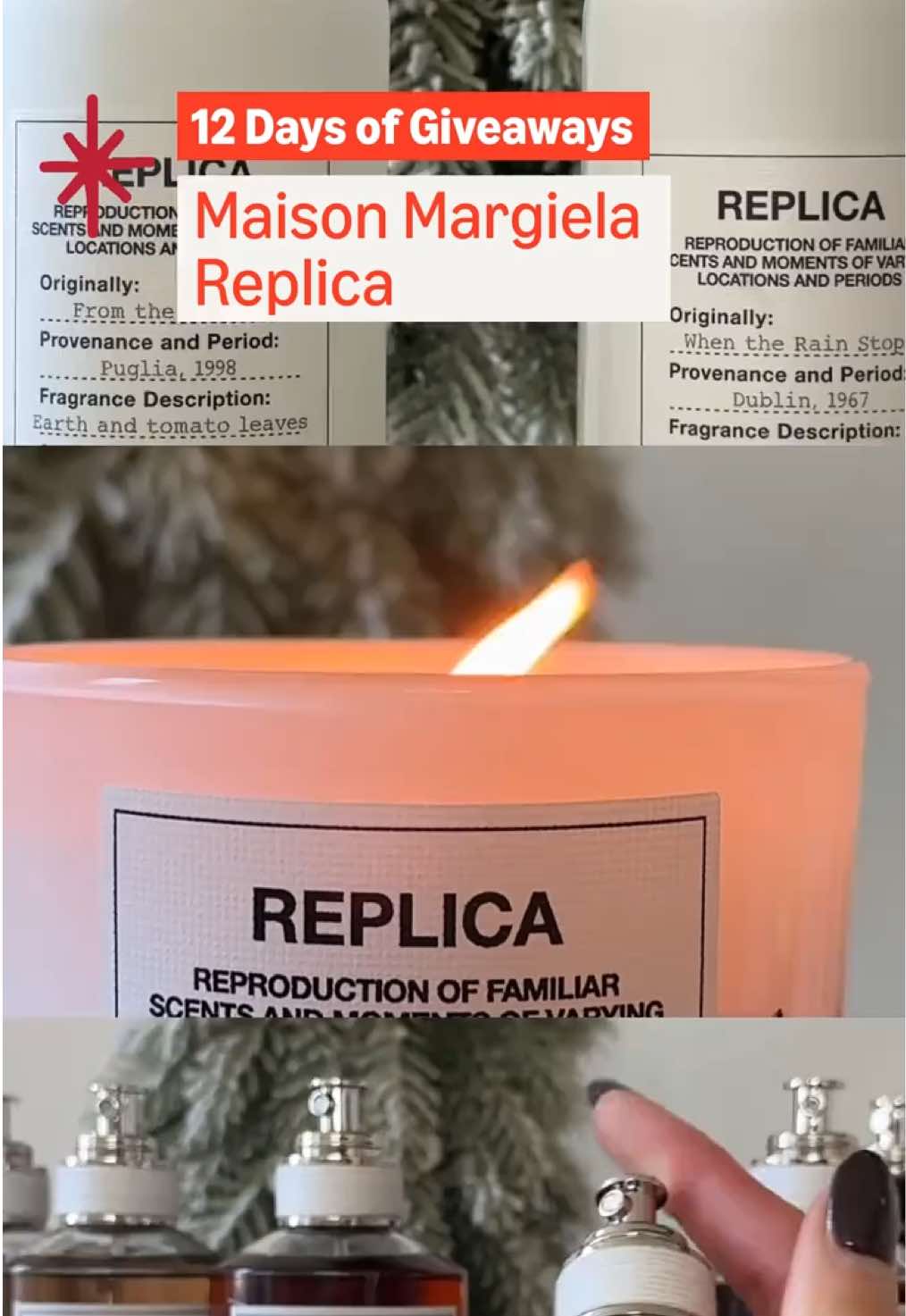 TikTok post by @amazonbeauty for Maison Margiela. Caption reads: [...] one lucky winner the ultimate....