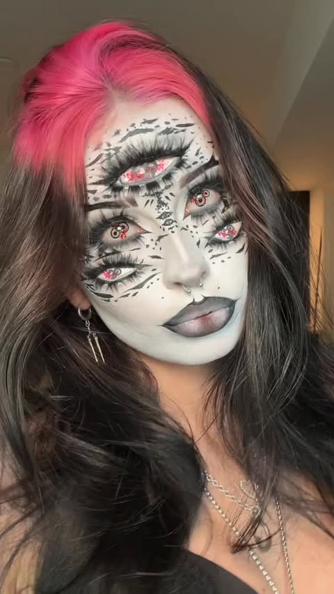 Instagram post by @ggjackson_ for BEAUEYE. Caption reads: [...] are cosplay devil date eyes black from....