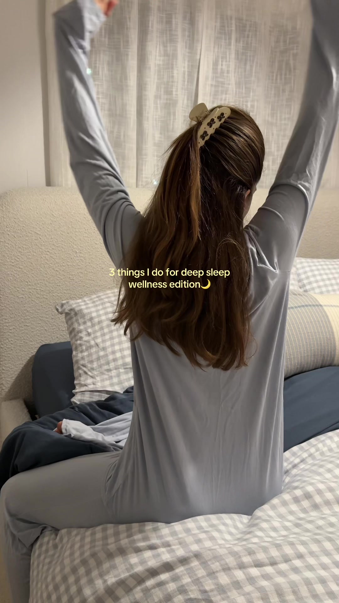 TikTok post by @audreylilliann for OLLY. Caption reads: [...] for deep sleep🌙 love winding down with....