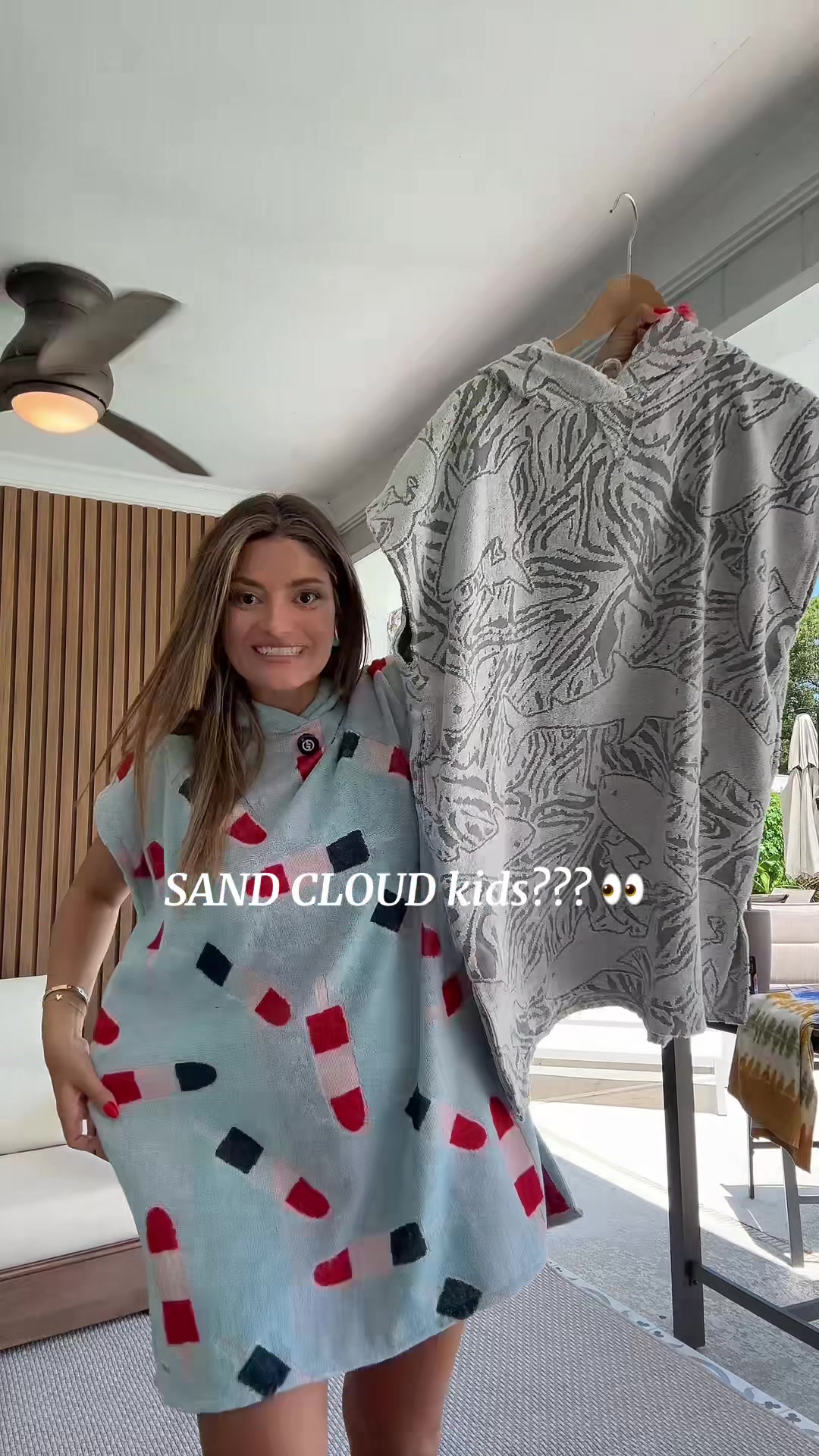 TikTok post by @ashleyorganicedits for Sand Cloud. Caption reads: How cuuute are these!? @Sand Cloud....