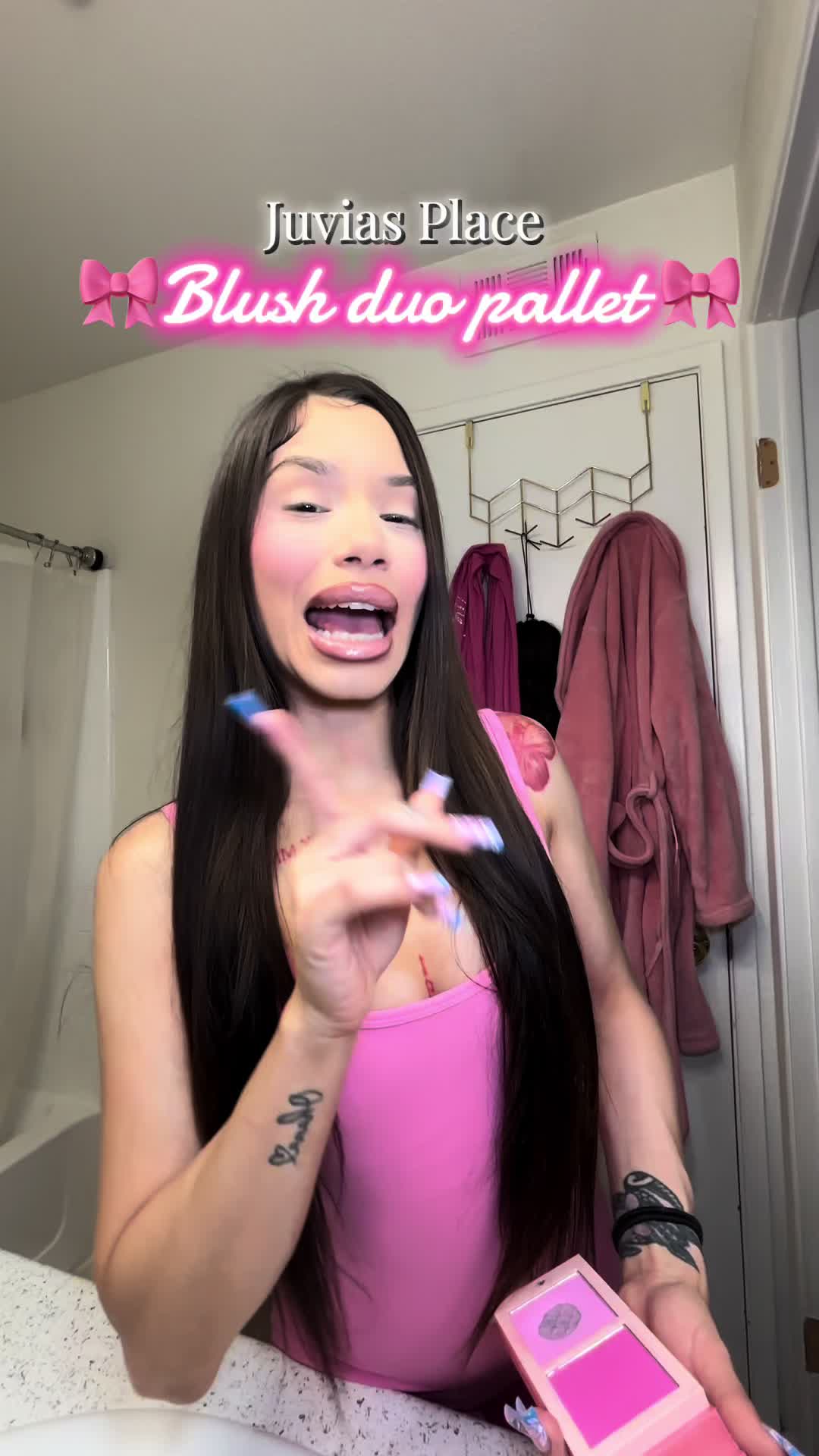 TikTok post by @msoolove3ly for Juvia’s Place. Caption reads: I hit pan on my favorite blush @Juvia’s Place....
