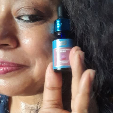 Instagram post by @sudeshnasil for Blue Nectar. Caption reads: @bluenectar_ayurved
Kumkumadi Tailam is a must for....