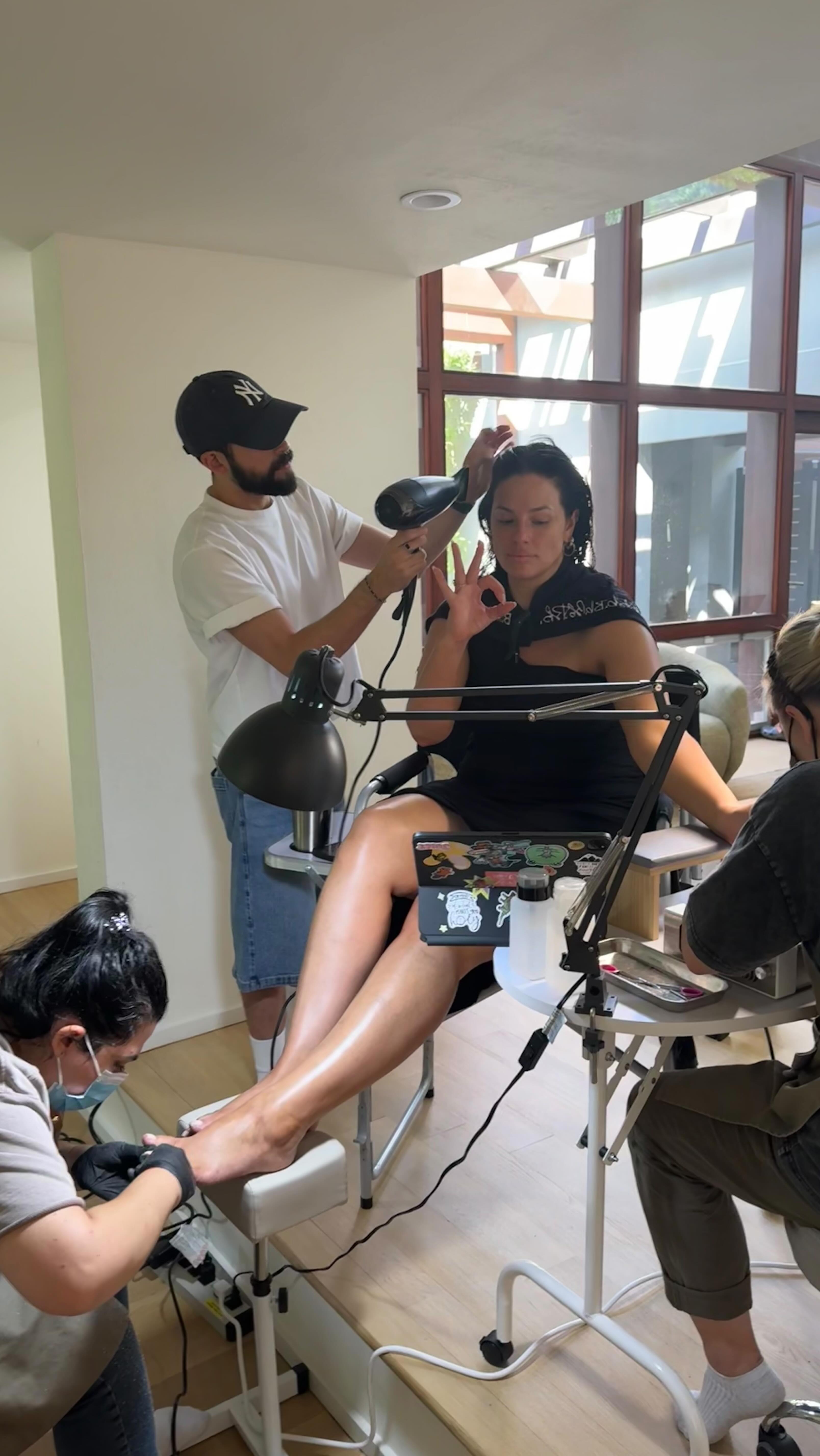 Instagram post by @ashleygraham for OLLY. Caption reads: Back to school DITL fueled by @OLLYwellness....