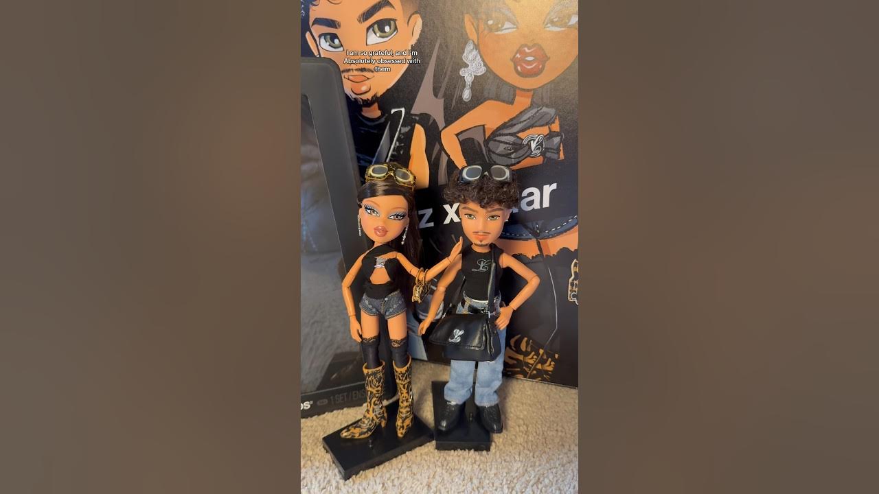 YouTube post by @danisquishie for Bratz. Caption reads: Gifted by @bratz - the new Bratz x Luar set is....