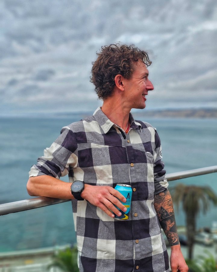 Instagram post by @tylercandrews for Athletic Brewing. Caption reads: Everest to Ocean. 

It's been a great few weeks of....