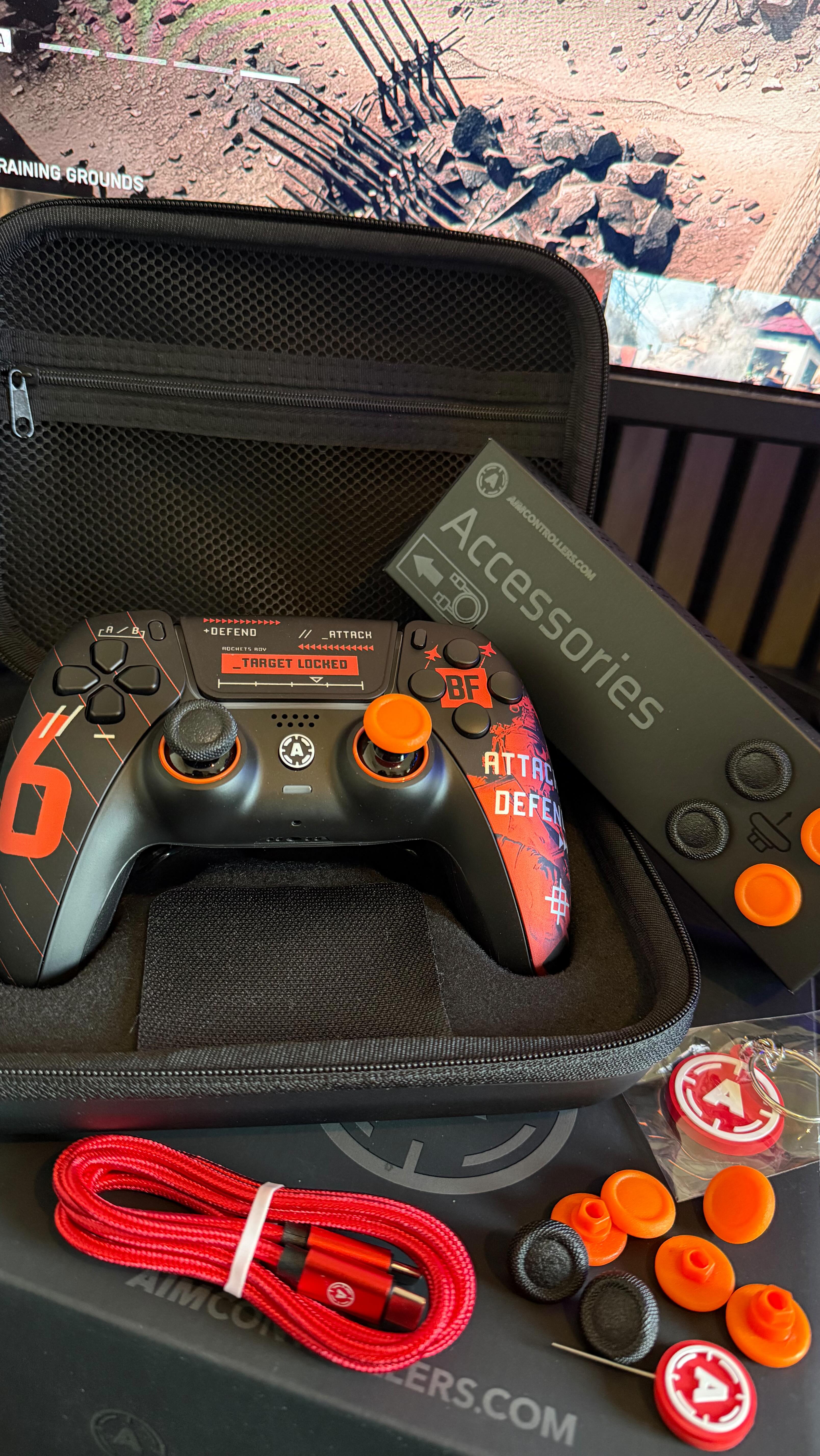 Instagram post by @ttvdestinationn for AimControllers. Caption reads: Level up your aim with this beauty😍

This pro....