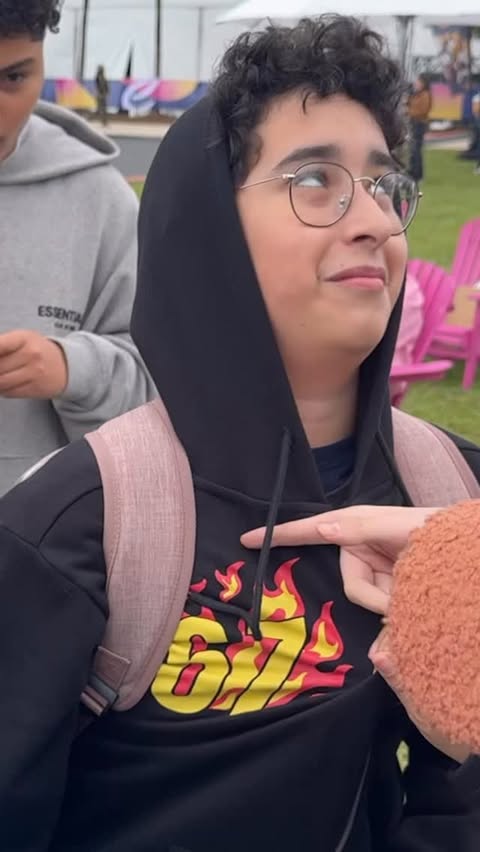 Instagram post by @clix for Feastables. Caption reads: Free Feastables got them hyped 😂 #clix....