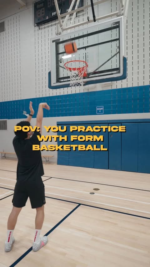 Instagram post by an influencer for FORM Basketball Trainer. Caption reads: [...] ⛹️‍♂️ I’ve been using @formbasketballtrainer....