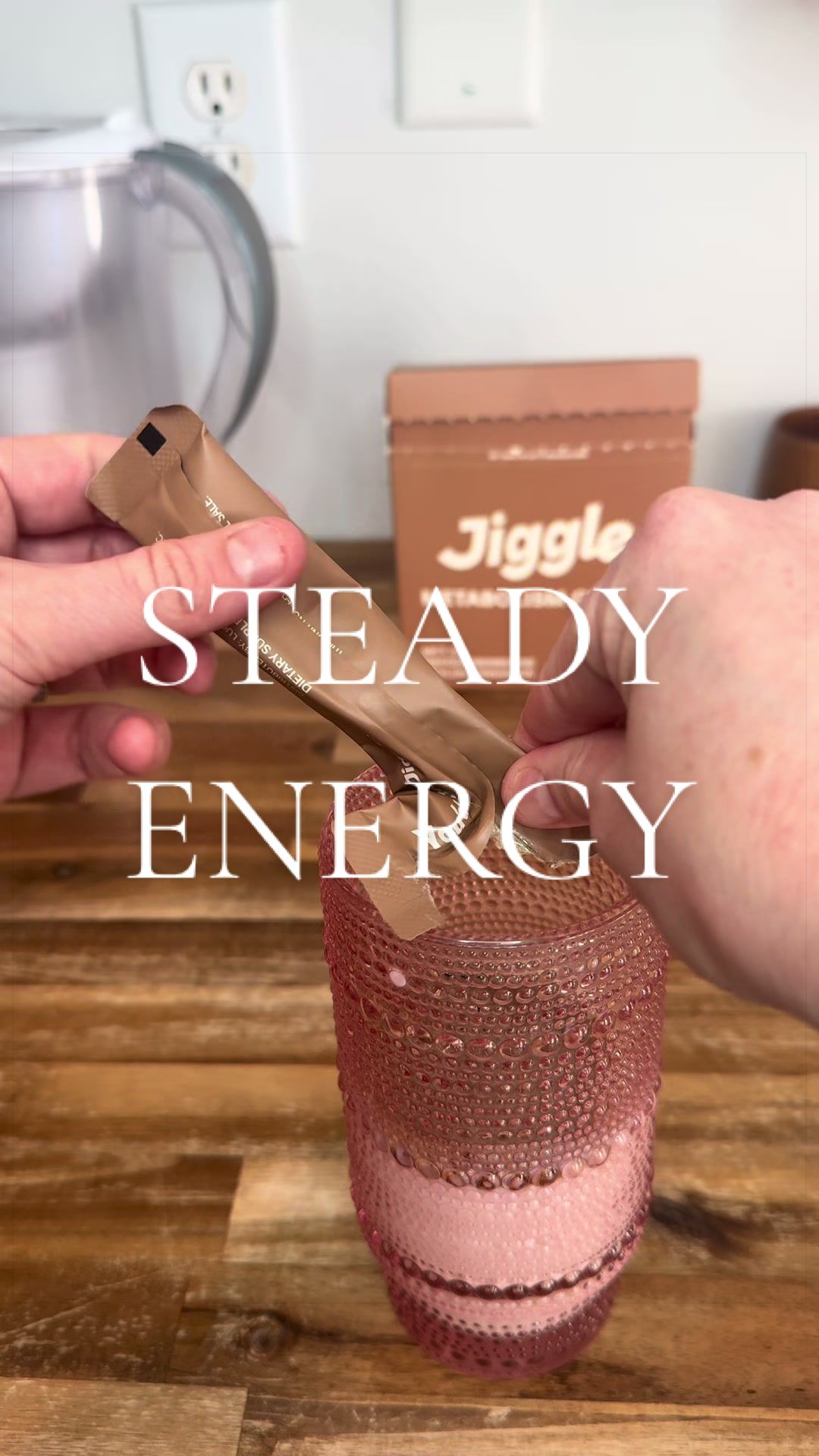 TikTok post by @tana.perreira for Jiggle Coffee. Caption reads: [...] and quiet food noise, yes please @Jiggle....