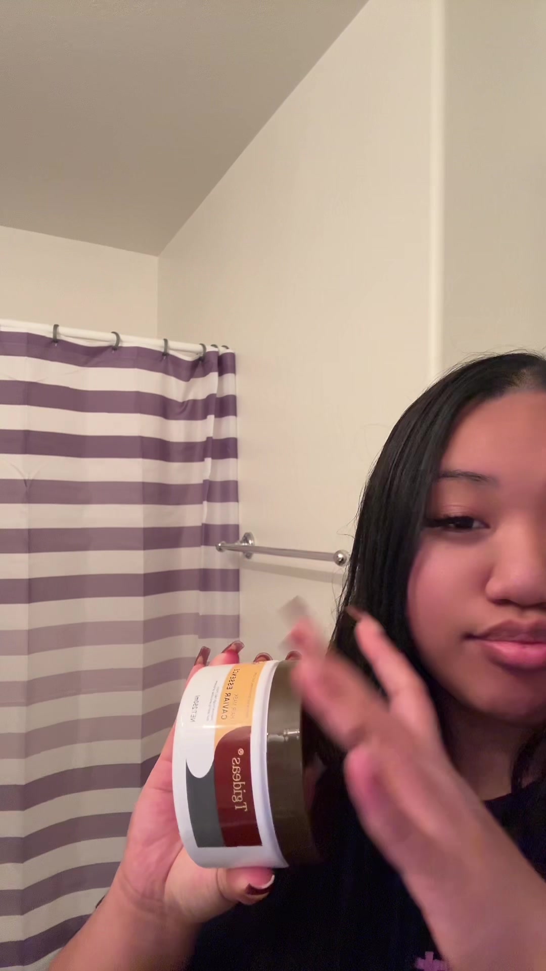 TikTok post by @marshallesesisters for Tgideas Beauty. Caption reads: Wait im obsessed @Tgideas Beauty #hairproducts....