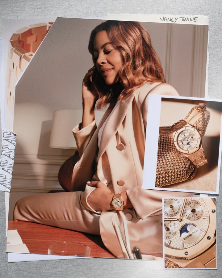 Instagram post by @nancytwine for Audemars Piguet. Caption reads: Feels right, fits right.
Introducing the first....