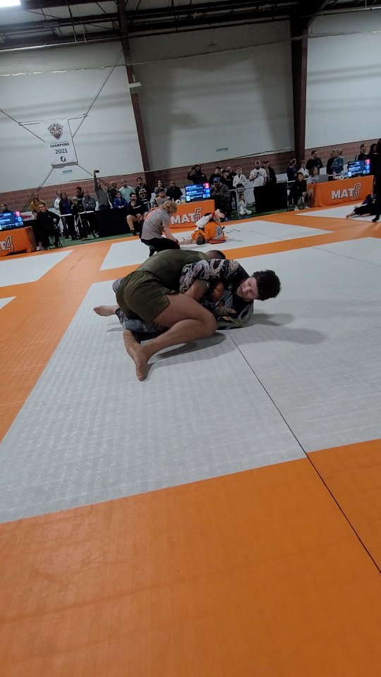 Instagram post by @emilfischerbjj for Impact Mouthguards. Caption reads: #footlockfriday My first match at....