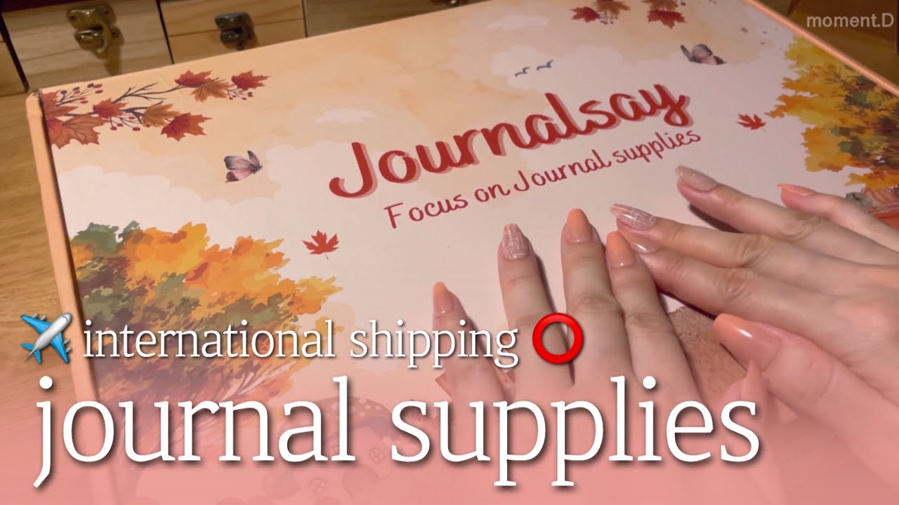 YouTube post by @momentD for The Washi Tape Shop. Caption reads: sub] 취향껏 고른 저널세이 언박싱&다꾸 ASMR journal supplies....